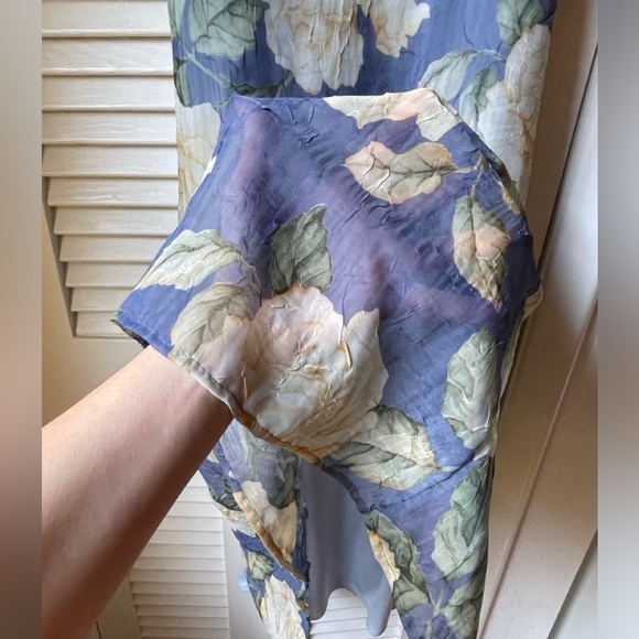 Vintage Blue Floral Maxi Dress (Size 8) - Picture 6 of 6